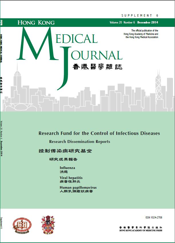 HKMJ cover:Vol20_No6_Supple6_Dec2014